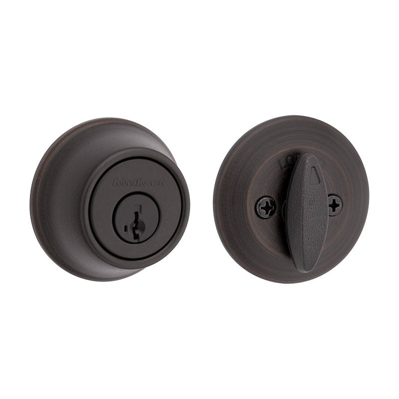 Kwikset 660 Series 660 11P SMT 6AL STR KP Deadbolt, 3 Grade, Keyed Key, Zinc, Venetian Bronze, 2-3/8, 2-3/4 in Backset, Pack of 3