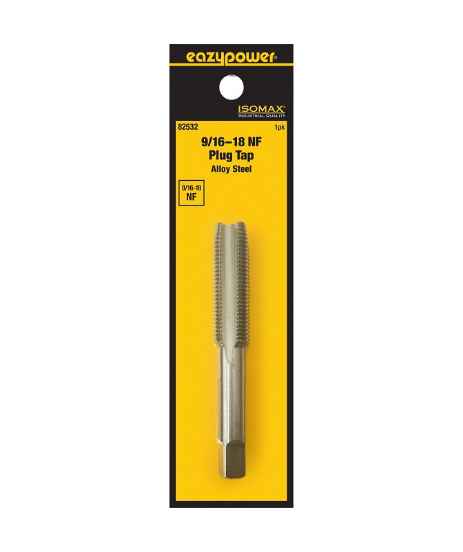 Isomax 82532 Fractional Tap, 9/16-18 Thread, UNF Thread, Plug Chamfer, Tungsten Steel