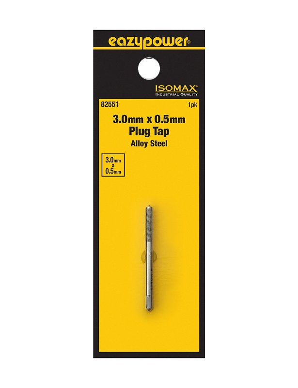 Isomax 82551 Tap, M3x0.5 Thread, Plug Chamfer, Tungsten Steel