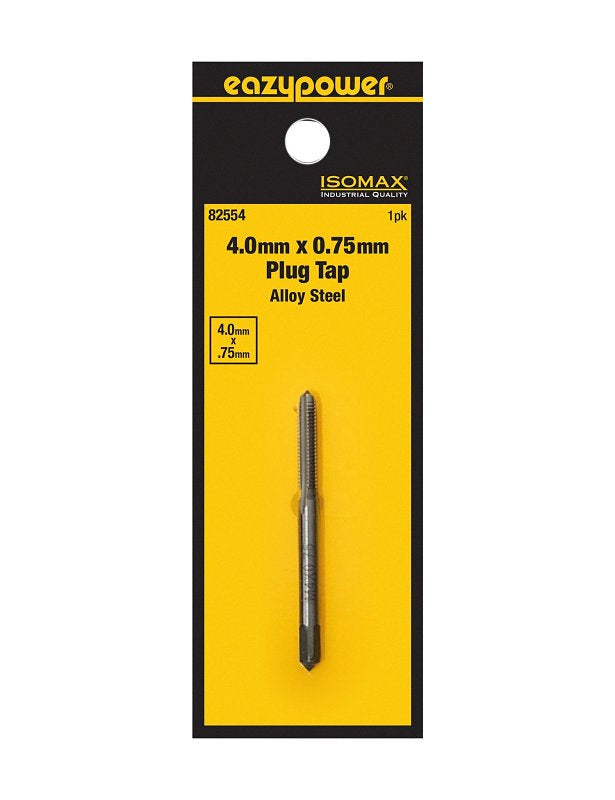 Isomax 82554 Tap, M4x0.75 Thread, Plug Chamfer, Tungsten Steel
