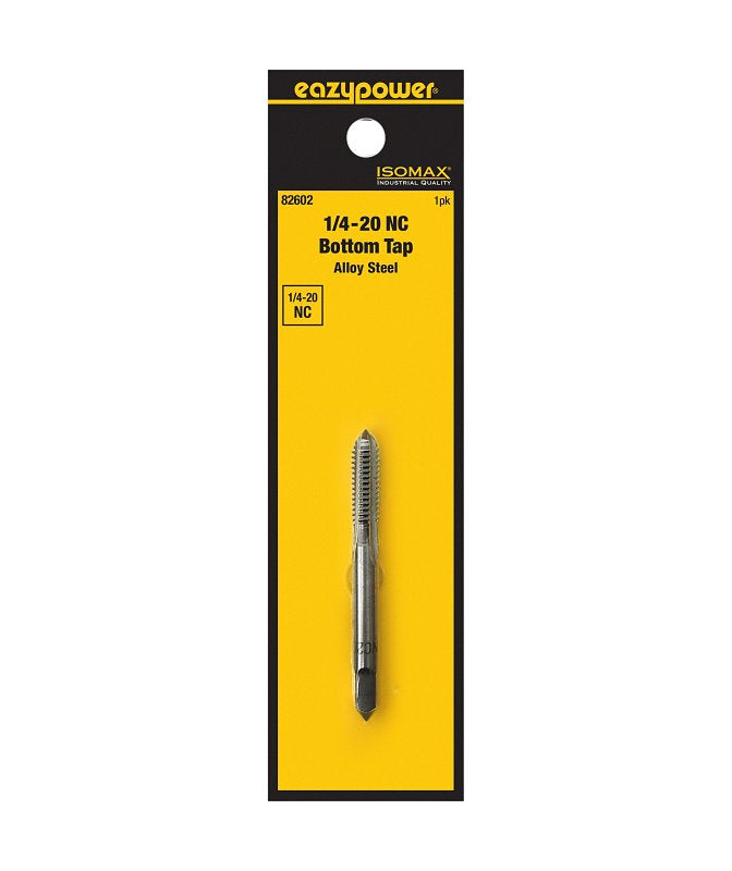 Isomax 82602 Fractional Tap, 1/4-20 Thread, NC Thread, Bottom Chamfer, Tungsten Steel