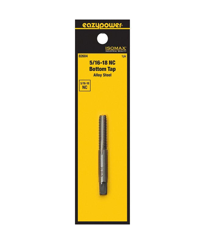 Isomax 82604 Fractional Tap, 5/16-18 Thread, NC Thread, Bottom Chamfer, Tungsten Steel