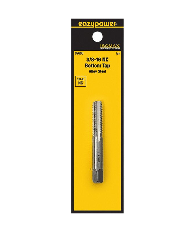 Isomax 82606 Fractional Tap, 3/8-16 Thread, NC Thread, Bottom Chamfer, Tungsten Steel