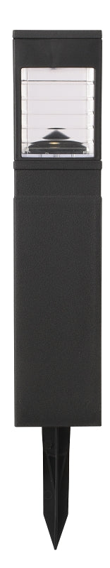 Boston Harbor 27091 Solar Bollard Pathway Light, Nickel-Metal Hydride Battery, AA Battery, 1-Lamp, LED Lamp, Black, Pack of 12