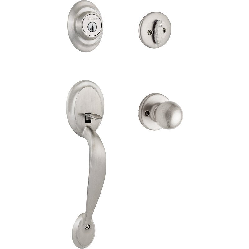 Kwikset Dakota Series 687 DAXP 15 SMT Combination Lockset, Satin Nickel, 3 Grade, Re-Key Technology: SmartKey