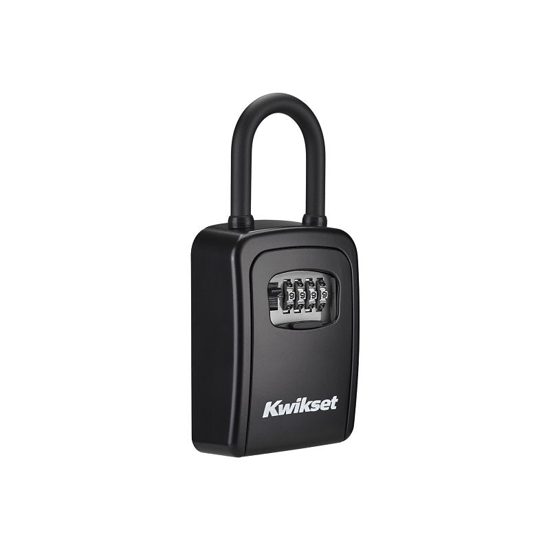 Kwikset 90260-601 Portable Lock Box, No Key , 0.43 in Dia Shackle, 2-3/16 in H Shackle, Steel Shackle