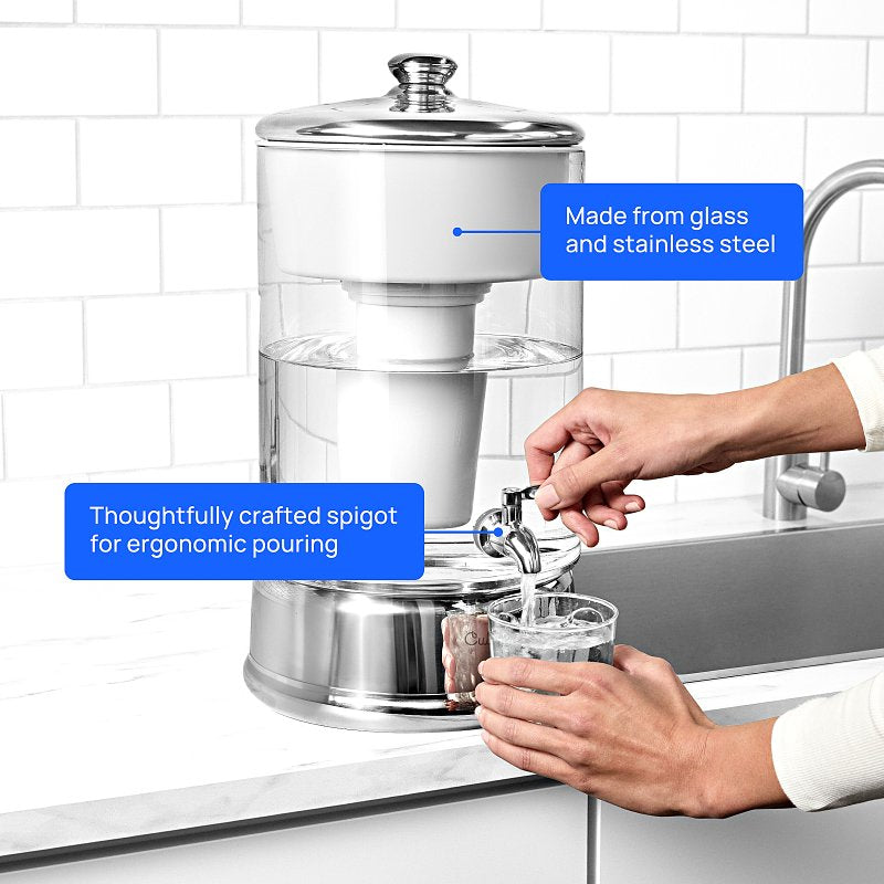 GLASS DISPENSER COOL GRY 40CUP