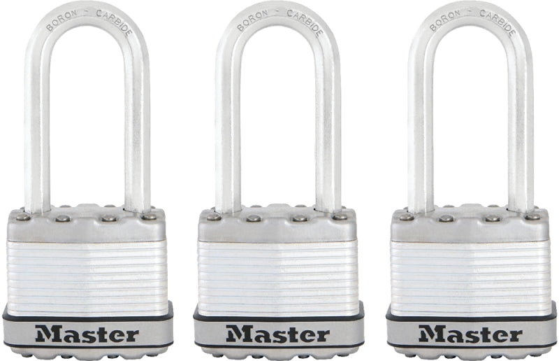 Master Lock Magnum Series M1XTRILH Padlock, Keyed Alike Key, Octagonal Shackle, 5/16 in Dia Shackle, 2 in H Shackle