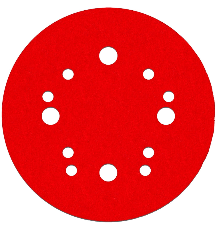Diablo DCD050180H04G Sanding Disc, 5 in Dia, 180 Grit, Fine, Ceramic Abrasive, 12-Hole