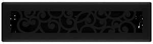 Imperial RG3457 Floor Register, 12 in W Duct Opening, Black Iron, 2-1/4 in H Duct Opening, Polystyrene