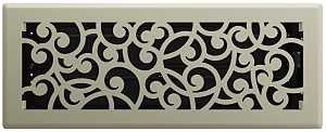 Imperial RG3455 Floor Register, 4 in H Duct Opening, Polystyrene, Satin Nickel