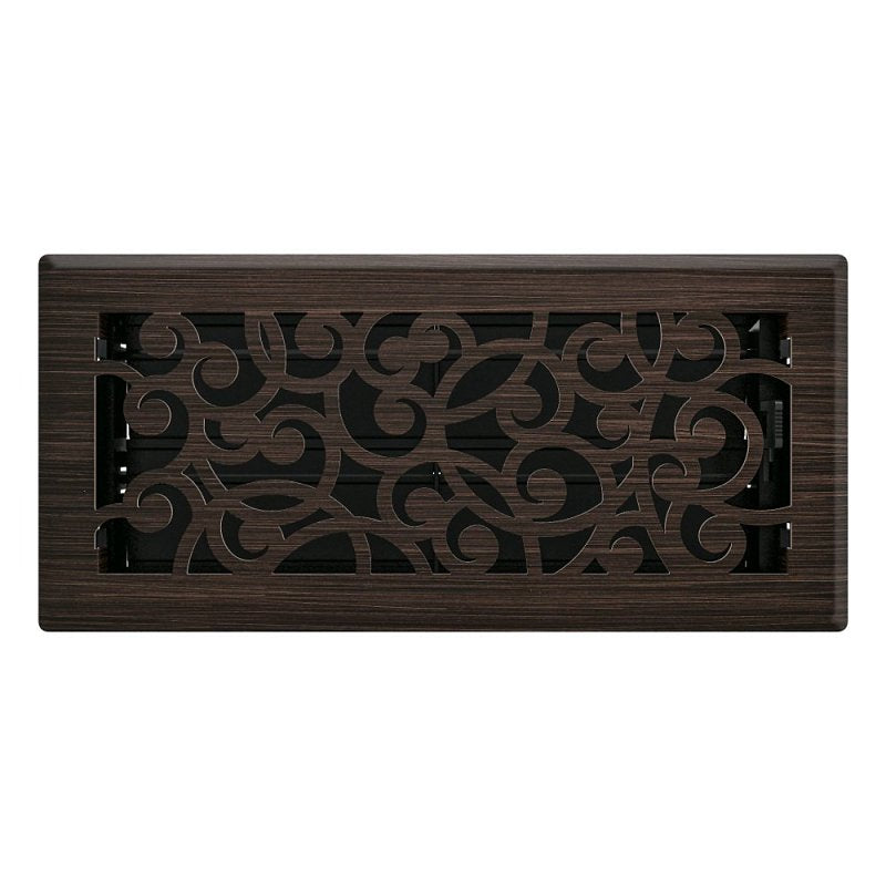 Imperial RG3365 Wonderland Design Decorative Floor Register, 10 in L, 4 in W, Steel, Oil-Rubbed Bronze