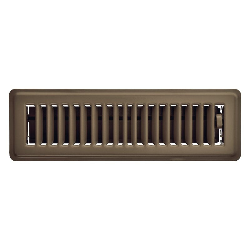 Imperial RG3653 Floor Register, 2-1/4 in L, 10 in W, Steel, Chocolate, Powder-Coated