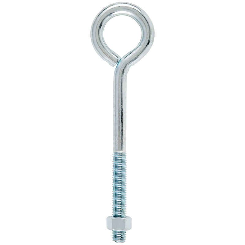 Hampton 1/2 in. X 8 in. L Zinc-Plated Steel Eyebolt Nut Included, Pack of 5