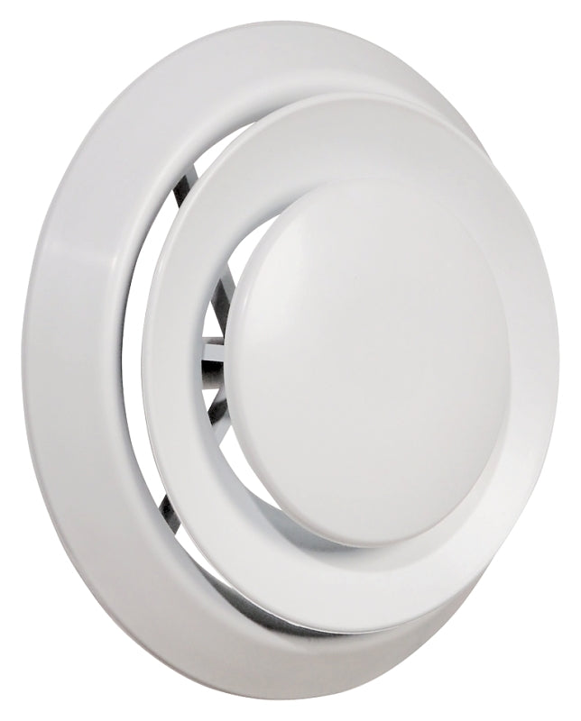Imperial DR-08 Series Premium Air Diffuser with Collar, 8 in Duct Opening, Polypropylene, White
