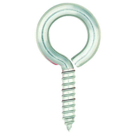Hampton 11/32 in. D X 2-5/8 in. L Polished Stainless Steel Screw Eye 200 lb. cap. 1 pk, Pack of 10