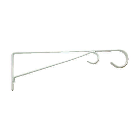 Panacea White Steel 12 in. H Straight w/Loop Plant Hook 1 pk