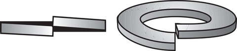 HILLMAN 1/4 in. D Zinc-Plated Steel Split Lock Washer 100 pk