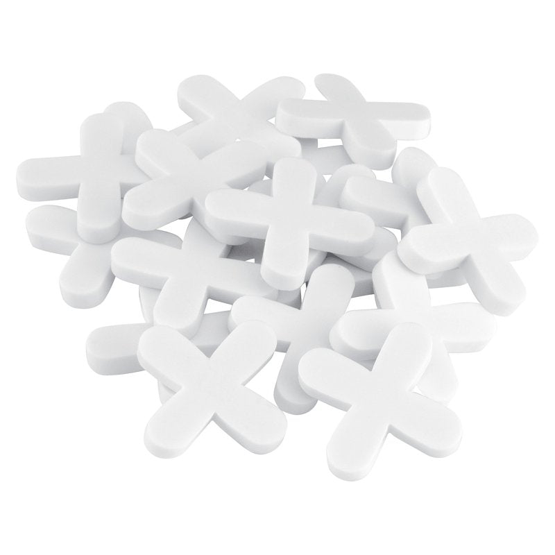 QEP 10005 Tile Spacer, 0.12 in Thick, Cross, Plastic, White