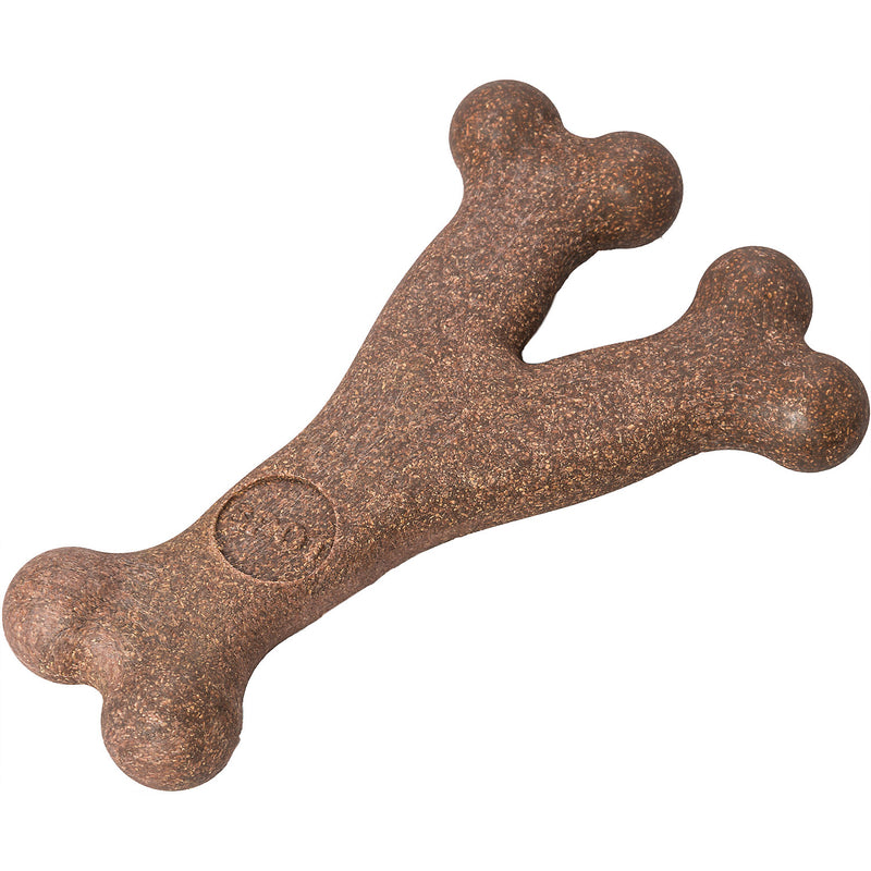 Spot Bam-bones Brown Bamboo Fibers Bacon-Flavored Wish Bone Pet Toy 1 pk