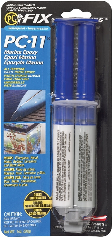 Protective Coating PC-11 Series 010112 Epoxy Adhesive, White, Paste, 1 oz Syringe