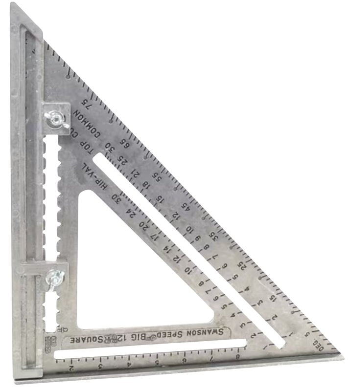 Swanson Big 12 S0107-BULK 7-in-1 Speed Square, Aluminum, 12 in L, 12 in W