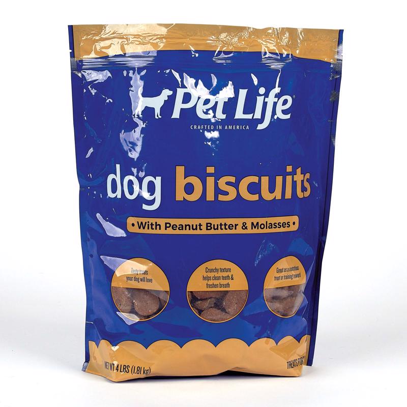 Pet Life Peanut Butter Biscuit For Dogs 4 bag 1 pk