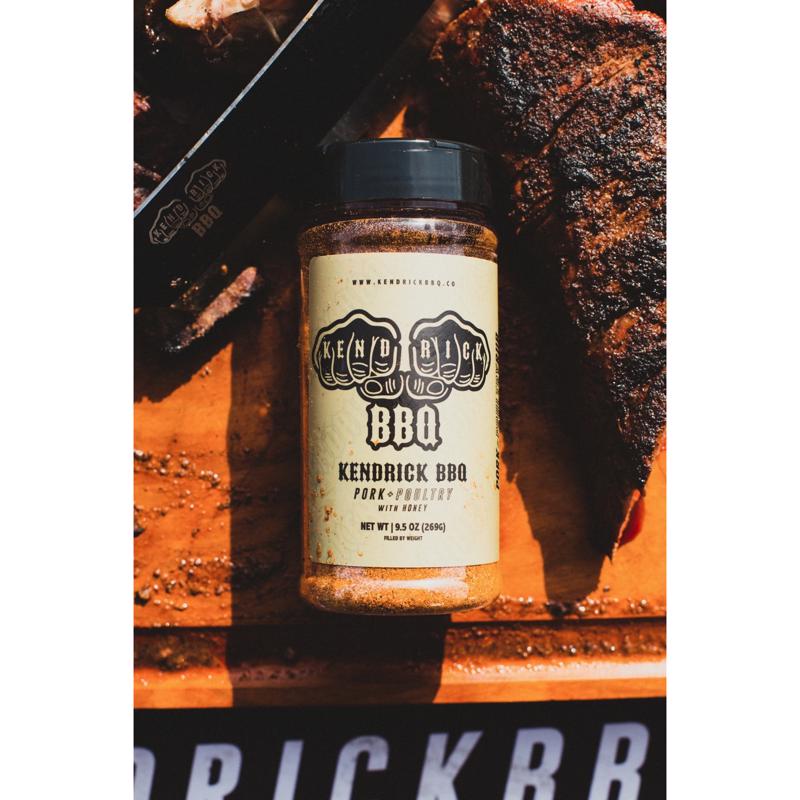 Kendrick BBQ Pork and Poultry with Honey Bar-B-Q Rub/Seasoning 9.5 oz