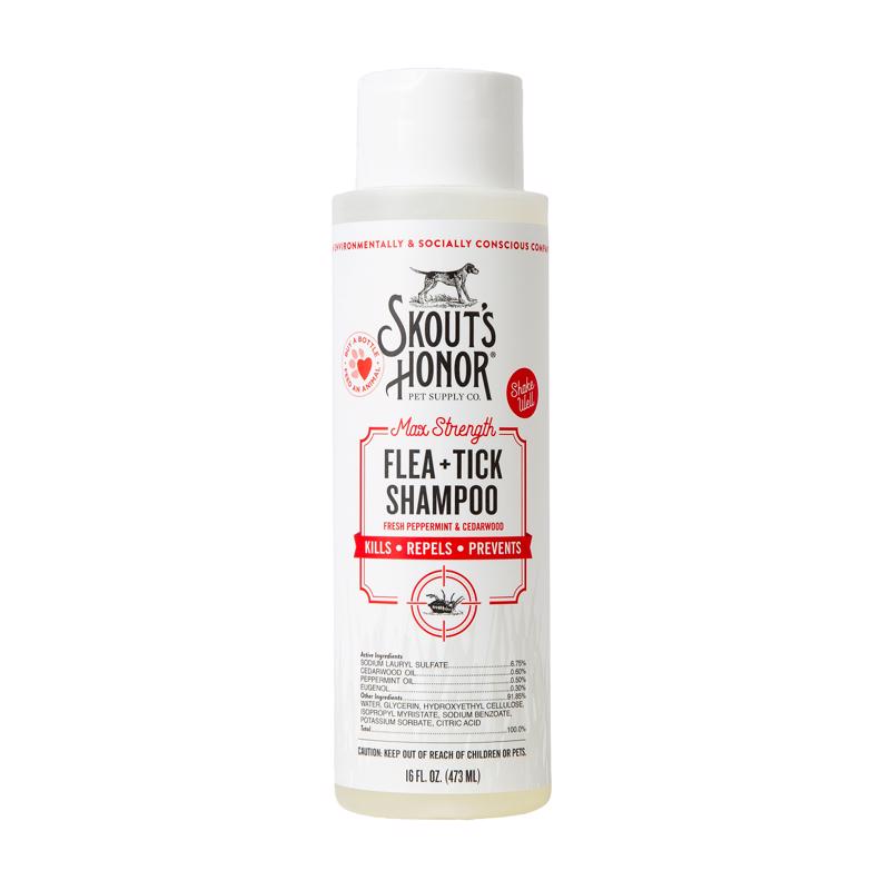 Skout's Honor White Cedarwood/Peppermint Dog Flea and Tick Shampoo 16 oz 1 pk
