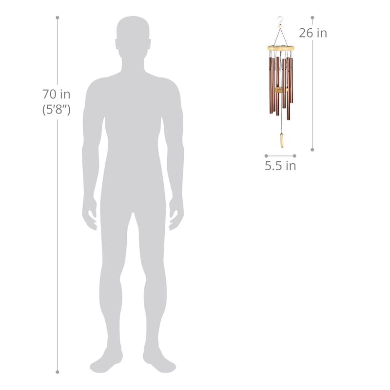 Exhart Assorted Metal/Wood 28 in. H Wind Chime, Pack of 3
