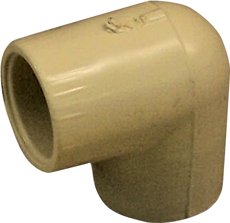 Nibco T00100D Pipe Elbow, 1/2 in, Slip-Joint, 90 deg Angle, CPVC, SCH 40 Schedule, 140 psi Pressure