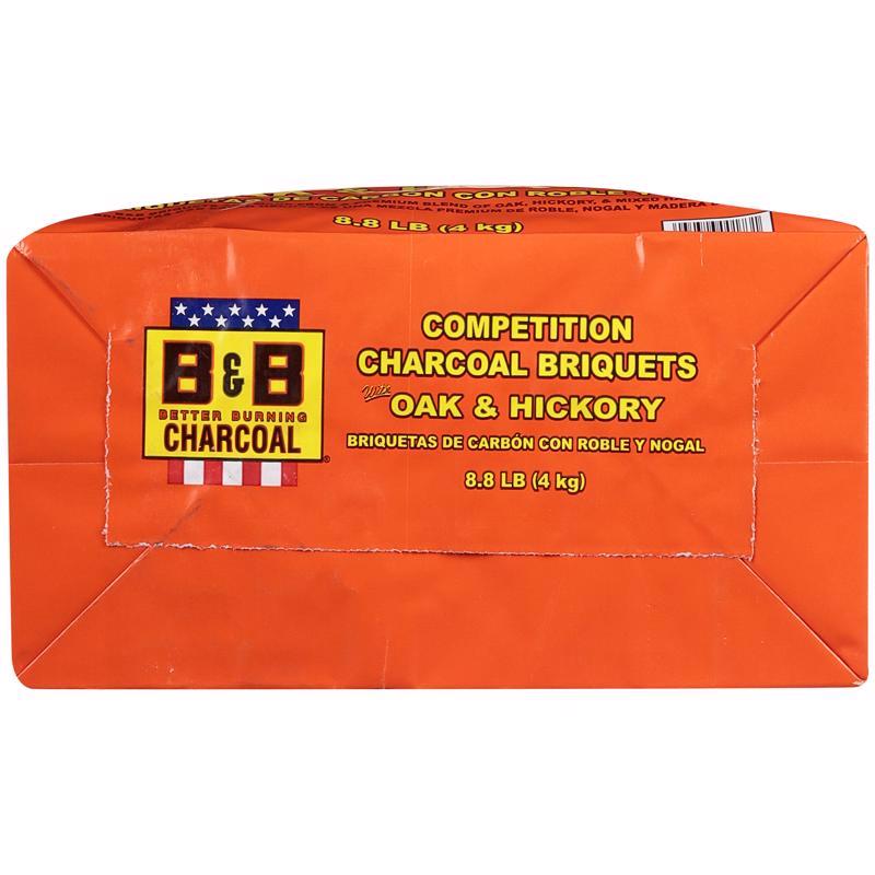 B&B Charcoal All Natural Hickory and Oak Charcoal Briquettes 8.8 lb