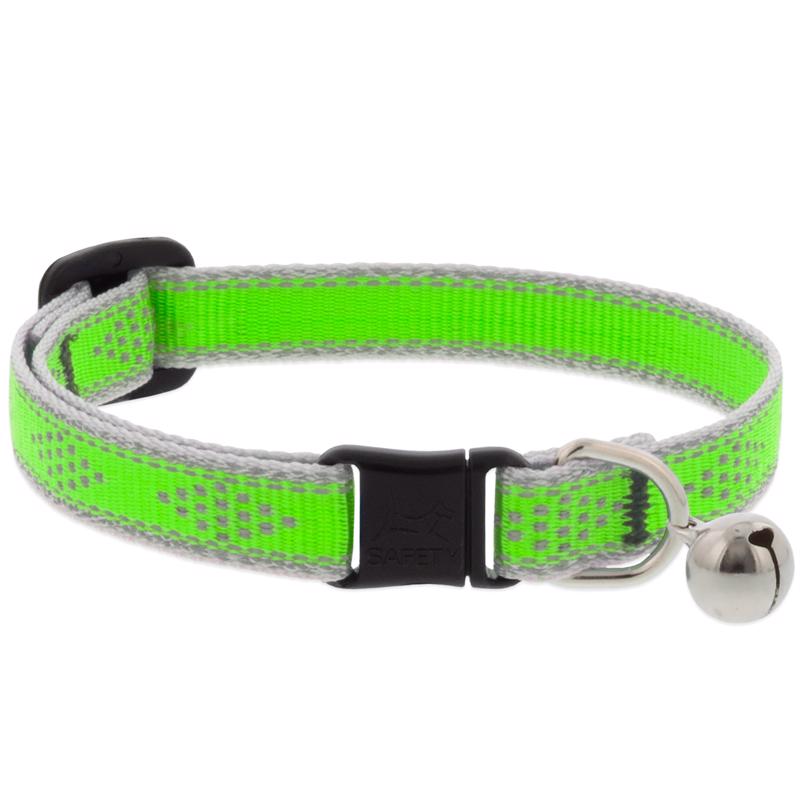 LupinePet Green Diamond Nylon Cat Adjustable Collar Small