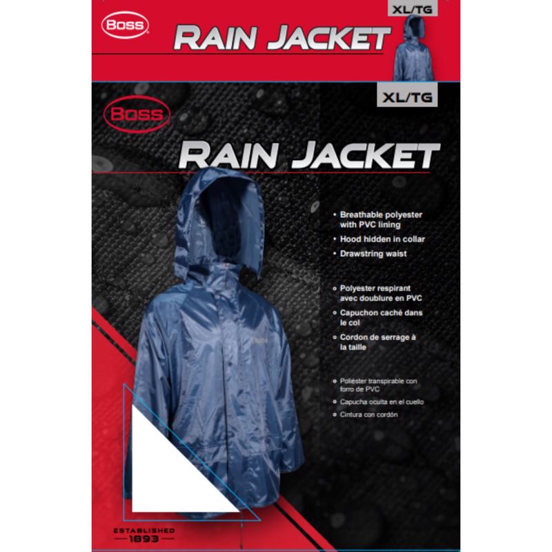 Boss Blue PVC/Polyester Rain Jacket XL