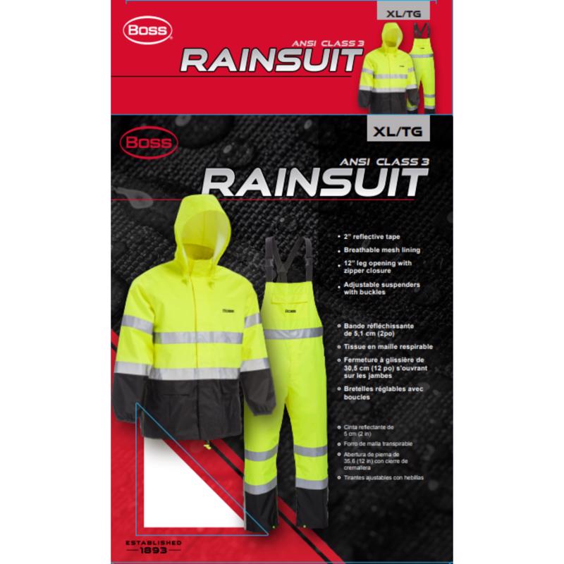 Boss Yellow PVC Rain Suit XL