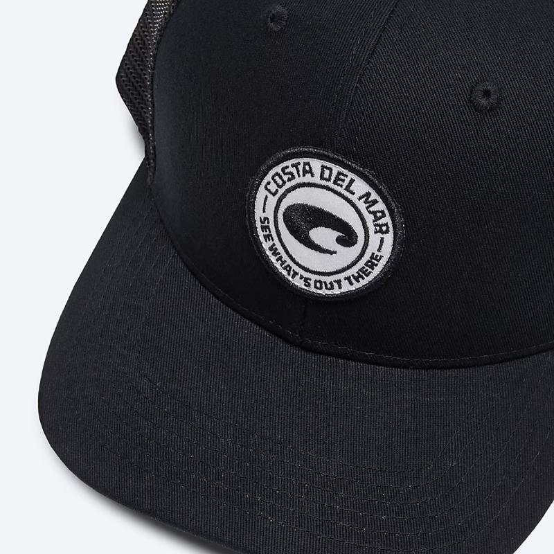 Costa Medallion Trucker Hat Black One Size Fits All