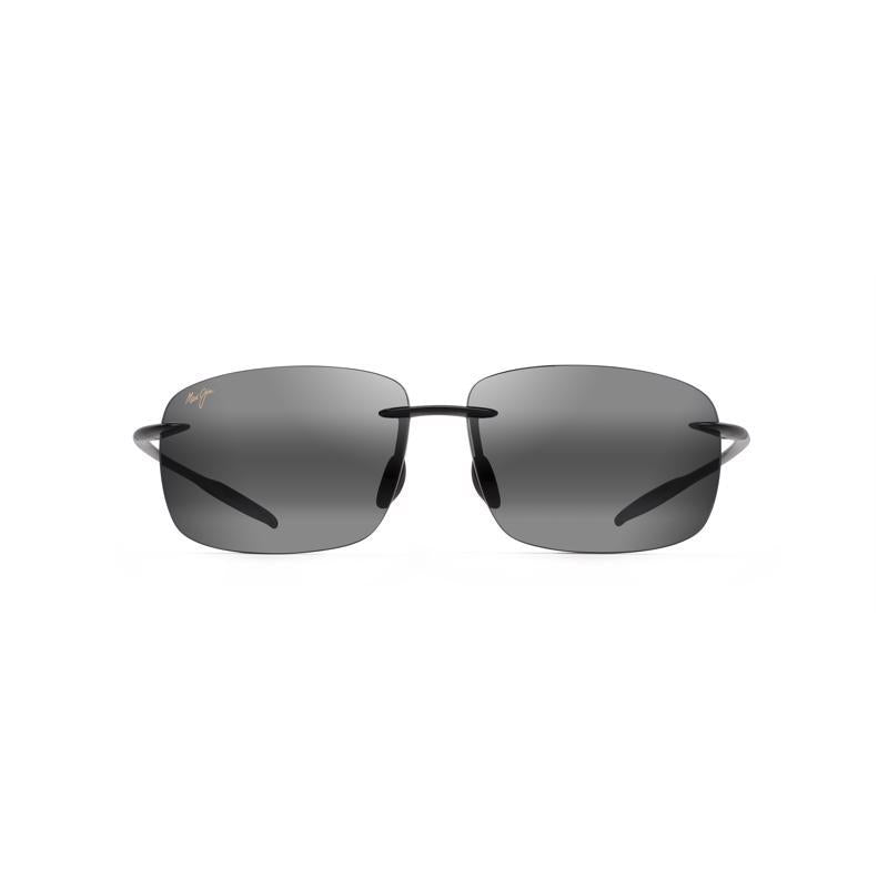 Maui Jim Breakwall Unisex Gloss Black Frame Neutral Gray Lens Polarized Sunglasses