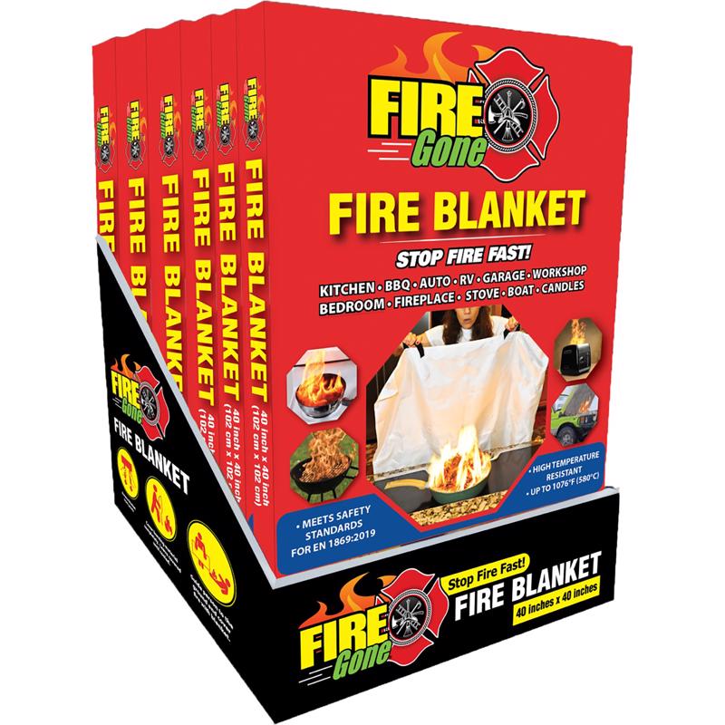 Fire Gone Fire Blanket For Household, Pack of 6