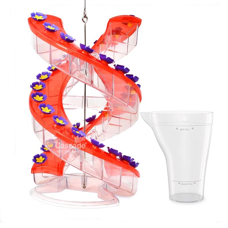 Cascade Hummingbird 23.5 fl. oz. Polypropylene DNA Amethyst Nectar Bird Feeder 32 ports
