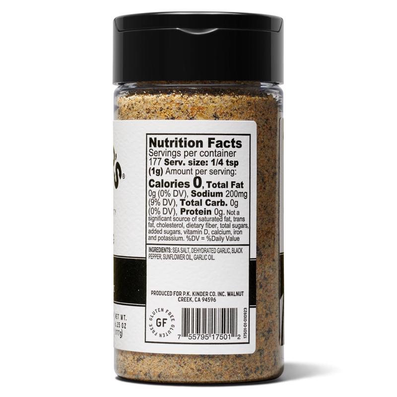 Kinder's Salt,Pepper & Garlic BBQ Seasoning 6.25 oz
