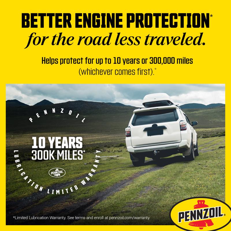 Pennzoil Full Synthetic 10W-30 Synthetic Motor Oil 5 qt 1 pk, Pack of 3
