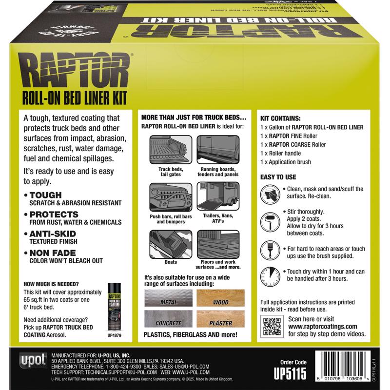Raptor Black Truck Bed Liner Kit 1 gal