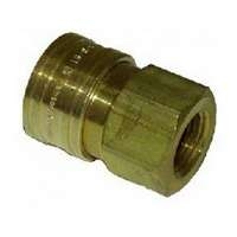 Mi-T-M AW-0017-0004 Adapter, 3/8 x 3/8 in Connection, Quick-Connect Socket x FNPT, Brass