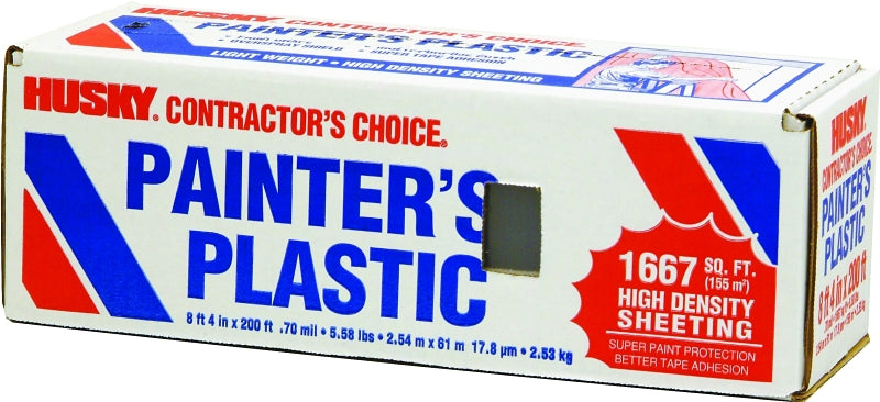 Poly-America 070100H Painter's Sheeting, 200 ft L, 8 ft 4 in W, 0.7 mil Thick