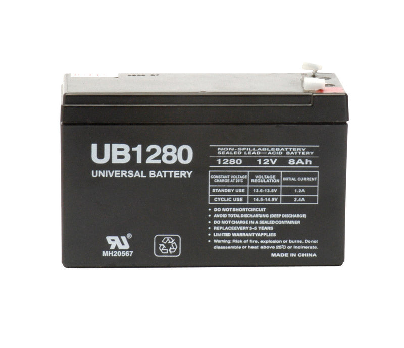 Universal Power Group UB1280 8 Ah 12 V Universal Battery, Pack of 2