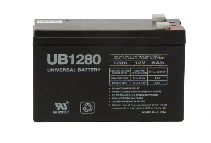 Universal Power Group UB1280 8 Ah 12 V Lead Acid Battery, Pack of 2