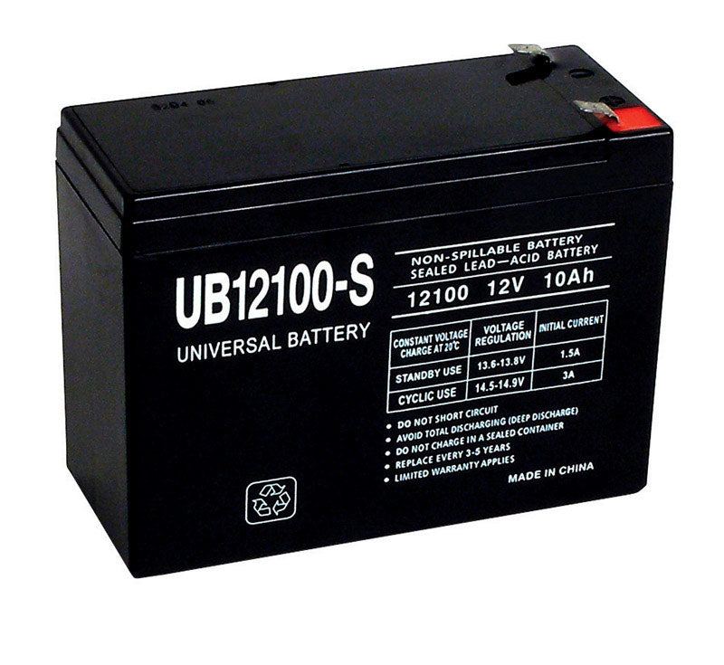 Universal Power Group UB12100-S 10 Ah 12 V Lead Acid Battery, Pack of 2