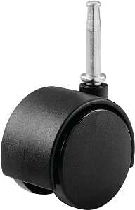 Shepherd Hardware 9418 Twin Wheel Caster, 2 in Dia Wheel, Nylon Wheel, Black, 75 lb, Plastic Housing Material