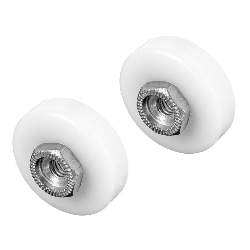 Prime-Line M 6003 Flat Edge Shower Door Roller, Plastic, White, For: 7/8 in Tall, J-Shaped Tracks