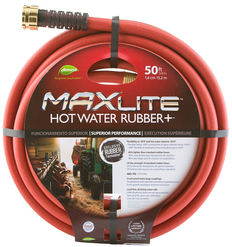 Swan SGHW58050 Garden Hose, 5/8 in, 50 ft L, Rubber